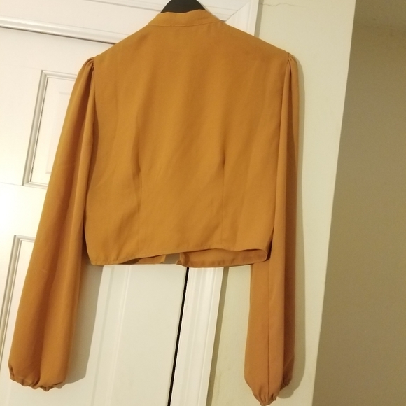 Golden crop top, blouse - Picture 3 of 3